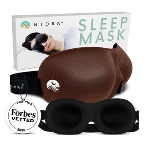 3-D Zero Eye Pressure ‘Blackout’ SLEEP MASK-Brown